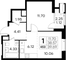 Продажа 1-комнатной квартиры 39,7 м², 21/32 этаж