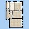 Продажа 3-комнатной квартиры 59,8 м², 1/2 этаж