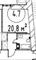 Продажа квартиры-студии 20,8 м², 4/6 этаж