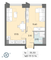 Продажа 1-комнатной квартиры 35,3 м², 9/58 этаж