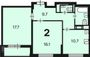 Продажа 2-комнатной квартиры 59,5 м², 13/14 этаж