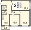 Продажа 3-комнатной квартиры 82,1 м², 3/10 этаж
