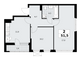 Продажа квартиры со свободной планировкой 51,5 м², 3/11 этаж