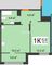 Продажа 1-комнатной квартиры 41,6 м², 4/25 этаж