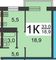 Продажа 1-комнатной квартиры 32,6 м², 2/5 этаж
