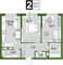 Продажа 2-комнатной квартиры 59,3 м², 12/16 этаж