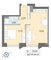 Продажа 1-комнатной квартиры 39,2 м², 21/58 этаж