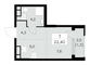 Продажа квартиры со свободной планировкой 22,4 м², 14/30 этаж