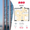Продажа 1-комнатной квартиры 41,2 м², 38/52 этаж