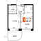 Продажа 1-комнатной квартиры 44,6 м², 1/15 этаж