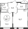 Продажа 1-комнатной квартиры 46,1 м², 3/19 этаж
