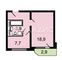 Продажа 1-комнатной квартиры 36,3 м², 4/18 этаж