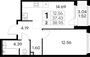 Продажа 1-комнатной квартиры 39 м², 1/15 этаж