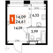 Продажа квартиры-студии 24,6 м², 15/15 этаж