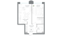 Продажа 1-комнатной квартиры 45,7 м², 4/25 этаж