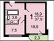 Продажа 1-комнатной квартиры 37,9 м², 5/17 этаж