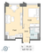 Продажа 1-комнатной квартиры 35,2 м², 24/58 этаж