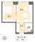 Продажа 1-комнатной квартиры 33,9 м², 16/52 этаж