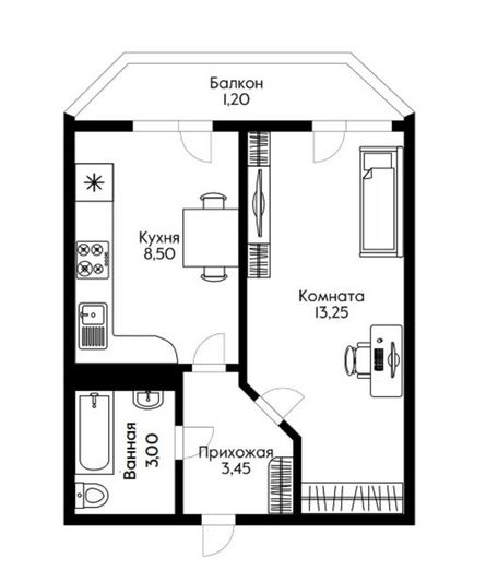 Продажа 1-комнатной квартиры 31 м², 4/9 этаж