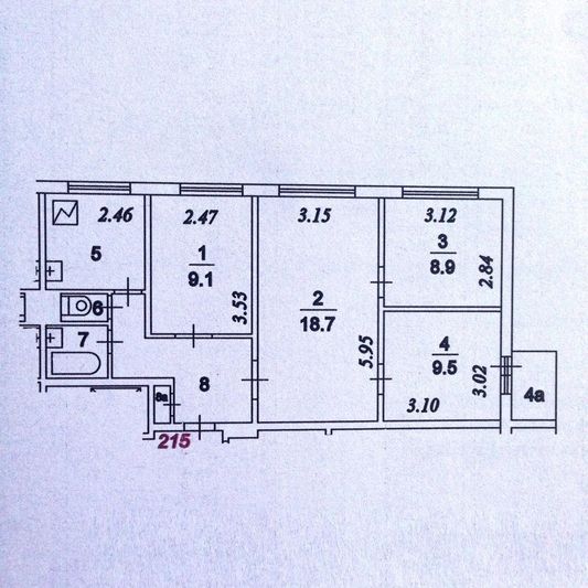 Продажа 4-комнатной квартиры 63,4 м², 3/9 этаж
