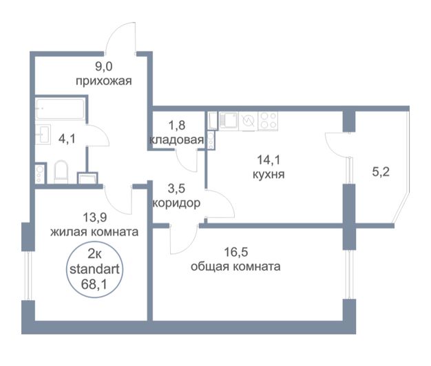 Продажа 2-комнатной квартиры 63 м², 2/17 этаж