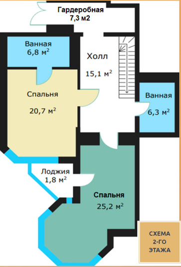 Продажа 3-комнатной квартиры 154 м², 4/20 этаж