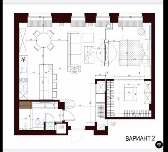 Продажа 2-комнатной квартиры 63 м², 2/5 этаж