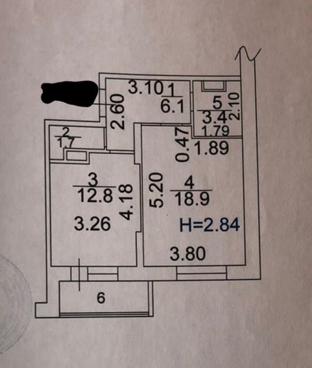 Продажа 1-комнатной квартиры 42,9 м², 7/11 этаж