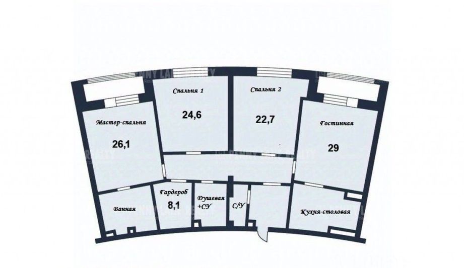 Продажа квартиры со свободной планировкой 180,3 м², 4/31 этаж