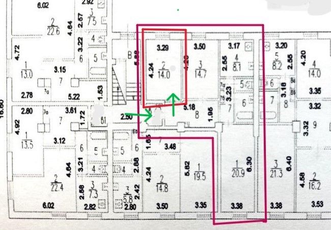 Продажа 1 комнаты, 14 м², 1/4 этаж