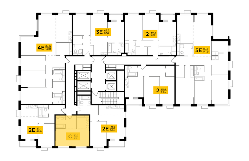 Продажа квартиры-студии 35,1 м², 25/27 этаж