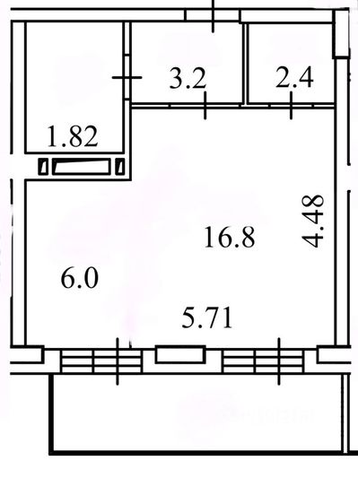 Продажа 1-комнатной квартиры 32,9 м², 11/21 этаж