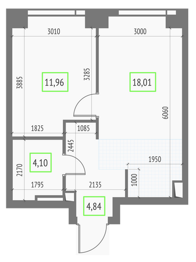 Продажа 1-комнатной квартиры 38,9 м², 35/57 этаж