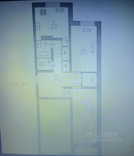 Аренда 3-комнатной квартиры 75 м², 5/5 этаж