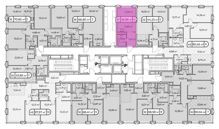 Продажа квартиры-студии 27 м², 9/14 этаж