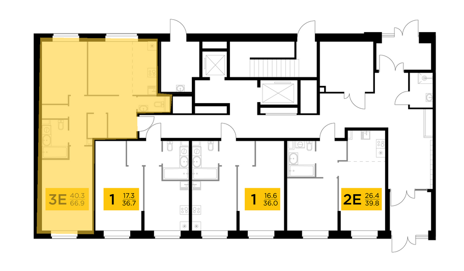 Продажа 3-комнатной квартиры 66,9 м², 1/11 этаж