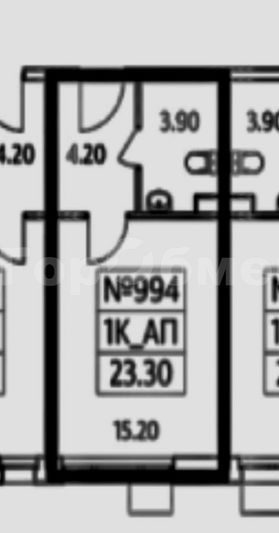 Продажа квартиры-студии 23,3 м², 2/11 этаж