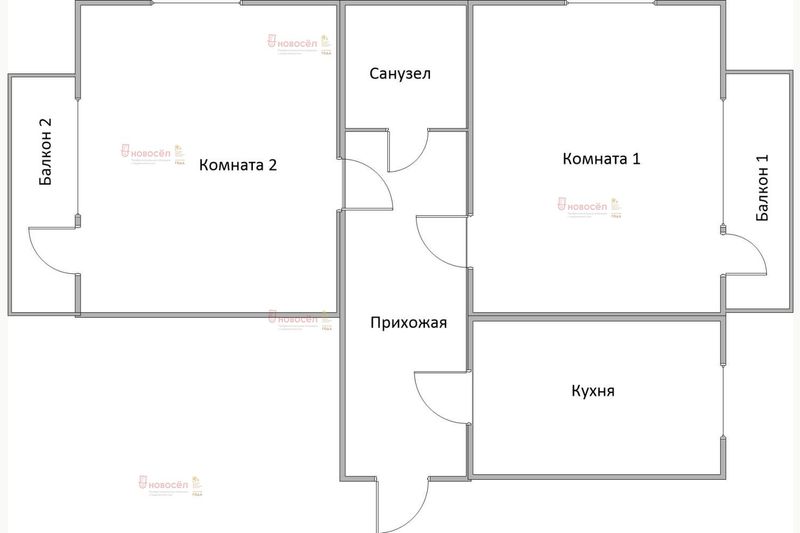 Продажа 2-комнатной квартиры 66,7 м², 2/6 этаж