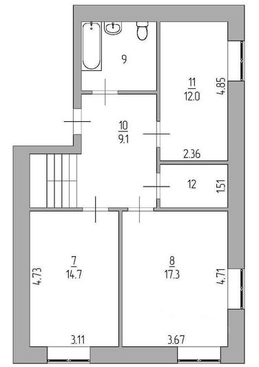 Продажа многокомнатной квартиры 128 м², 4/5 этаж