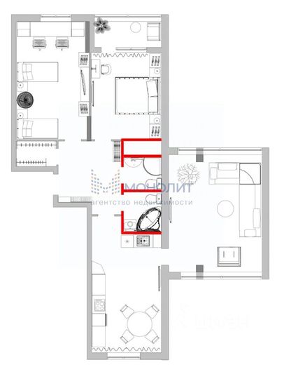 Продажа 3-комнатной квартиры 101,8 м², 12/17 этаж