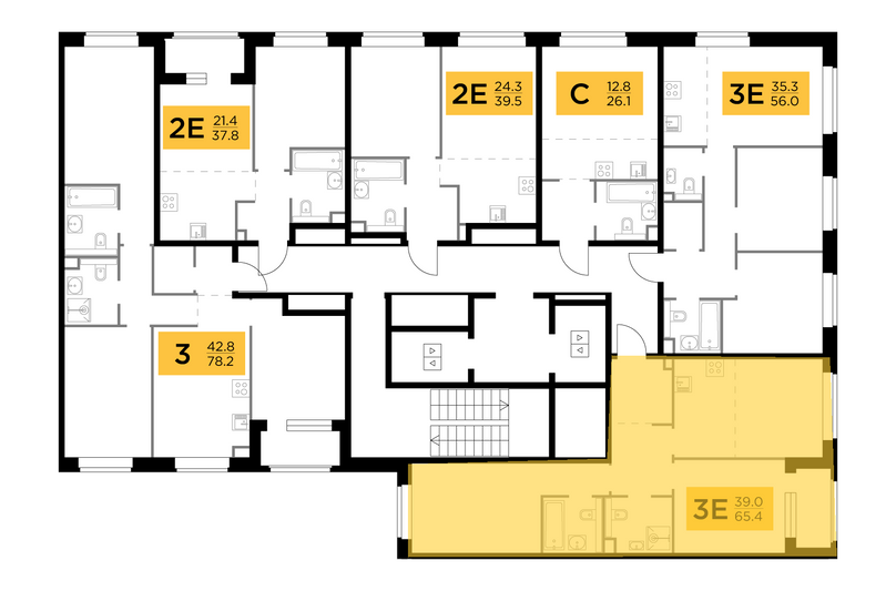 Продажа 3-комнатной квартиры 65,4 м², 14/23 этаж