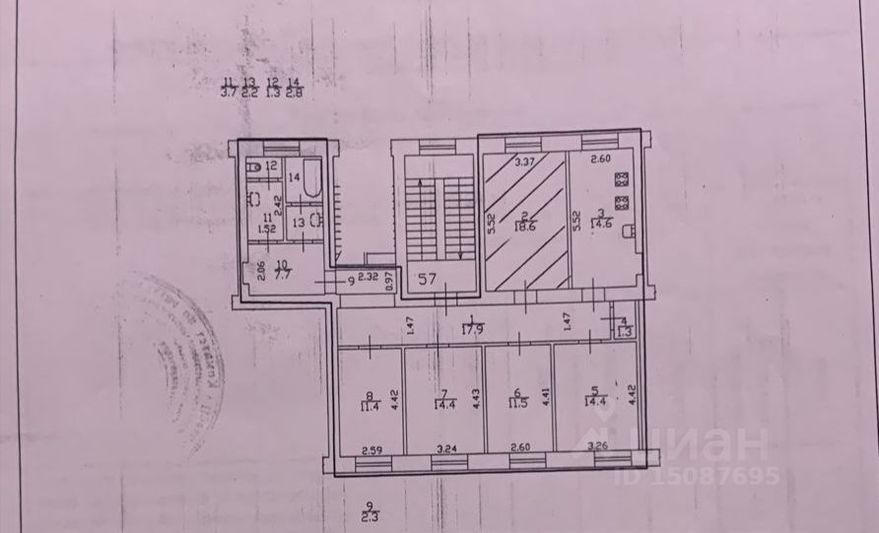 Продажа многокомнатной квартиры 124,1 м², 2/5 этаж