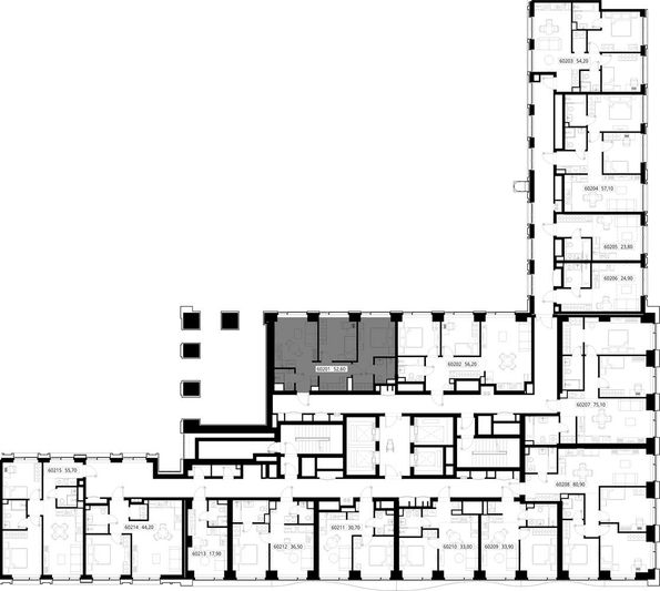 Продажа 2-комнатной квартиры 52,6 м², 2/48 этаж