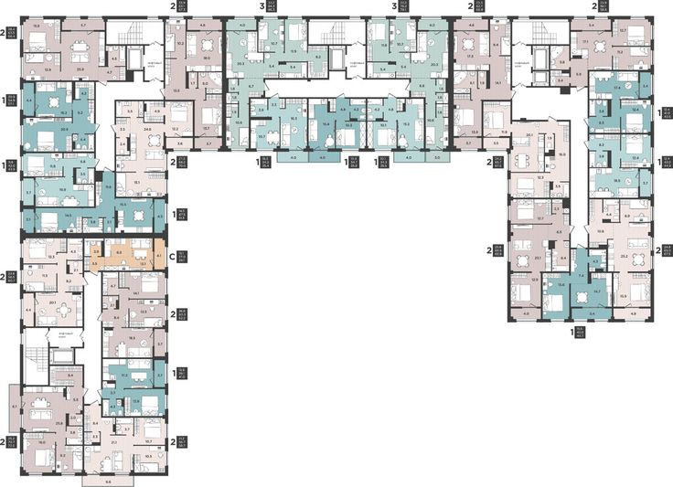 Продажа 1-комнатной квартиры 44,9 м², 4/12 этаж