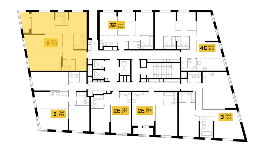 Продажа 3-комнатной квартиры 105,3 м², 21/29 этаж