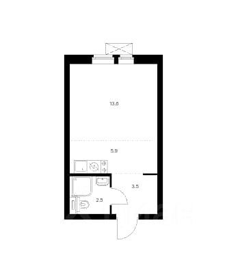 Продажа квартиры-студии 25,5 м², 8/33 этаж