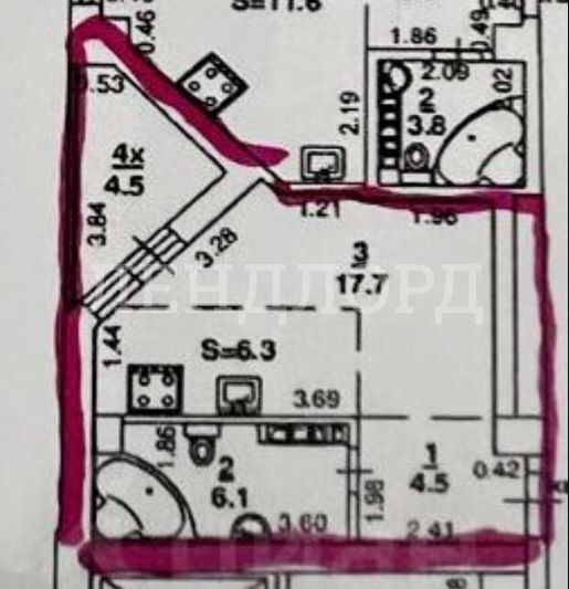 Продажа квартиры-студии 33 м², 23/25 этаж