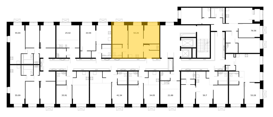 Продажа 2-комнатной квартиры 50,3 м², 3/10 этаж