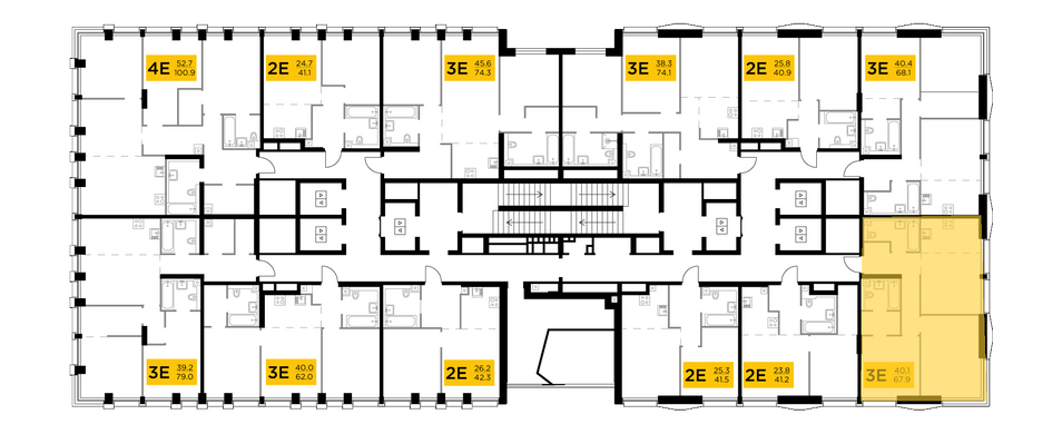 Продажа 3-комнатной квартиры 67,9 м², 20/33 этаж