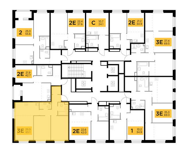 Продажа 3-комнатной квартиры 65,1 м², 4/23 этаж